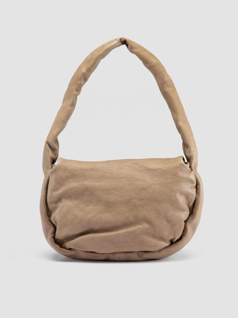 BOLINA 047 - Taupe Leather Crossbody Bag