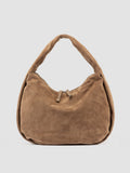 BOLINA 048 - Brown Suede Shoulder Bag - thumb image 1,side view