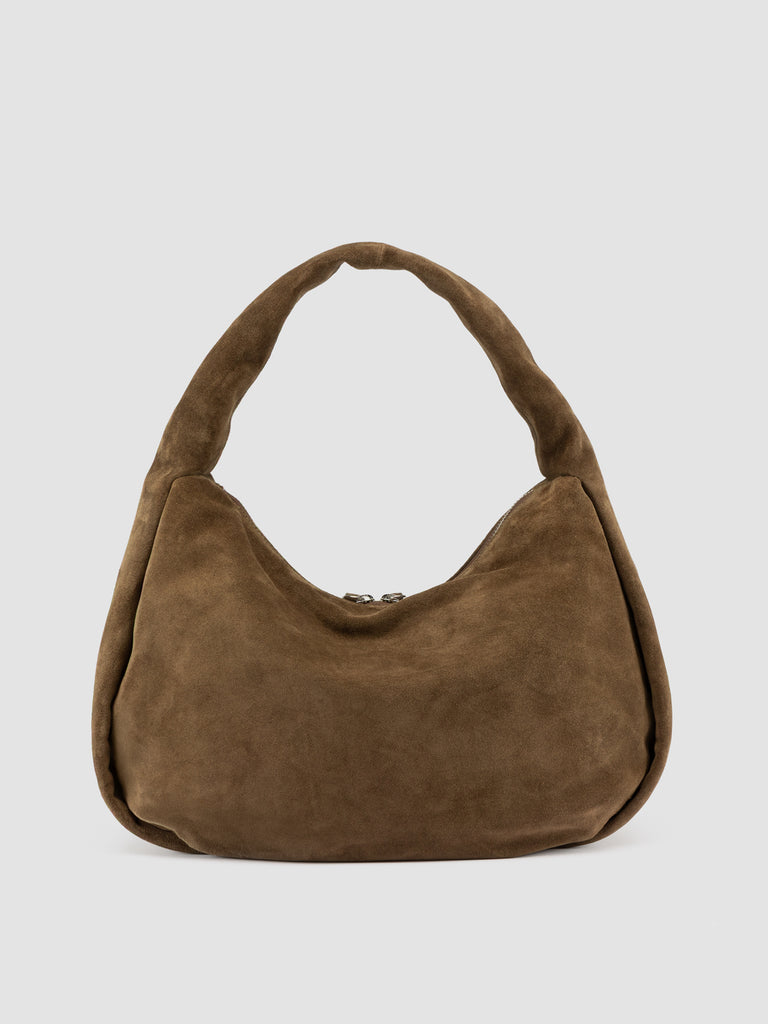 BOLINA 048 - Brown Suede Shoulder Bag