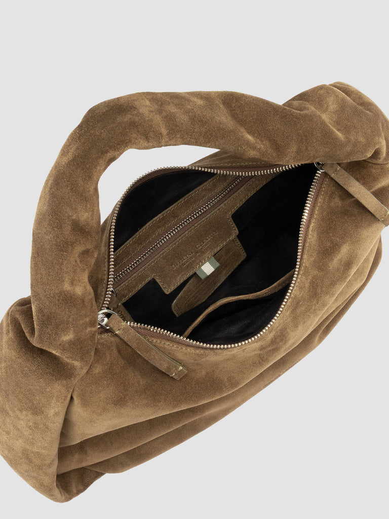 BOLINA 048 - Brown Suede Shoulder Bag