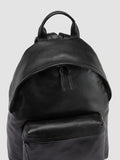 OC PACK 001 - Black Leather Backpack - thumb image 2,side view