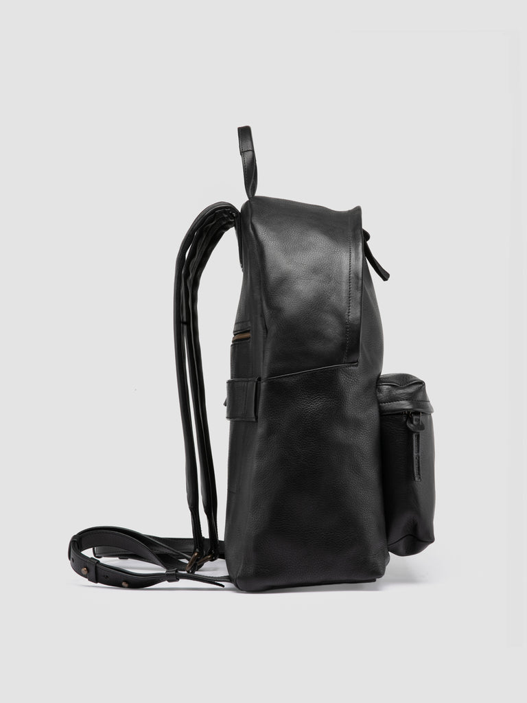 OC PACK 001 - Black Leather Backpack