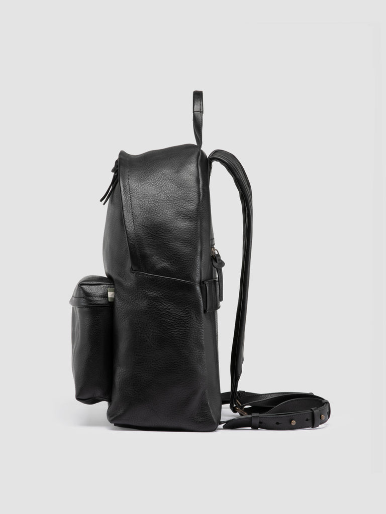 OC PACK 001 - Black Leather Backpack