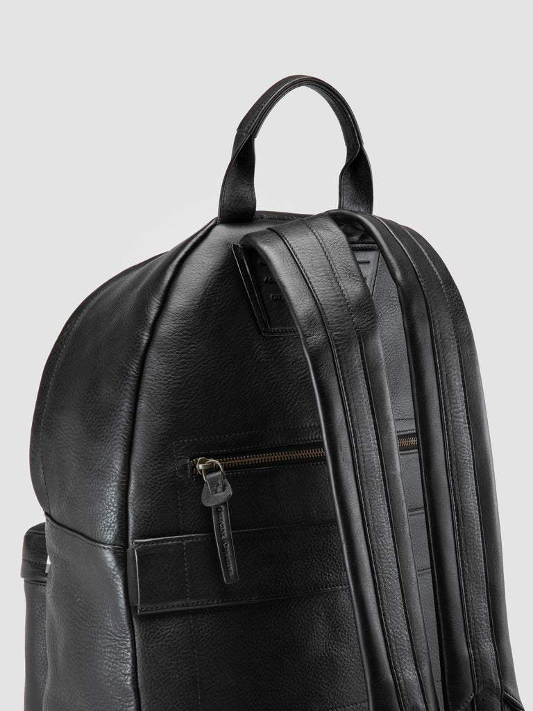 OC PACK 001 - Black Leather Backpack