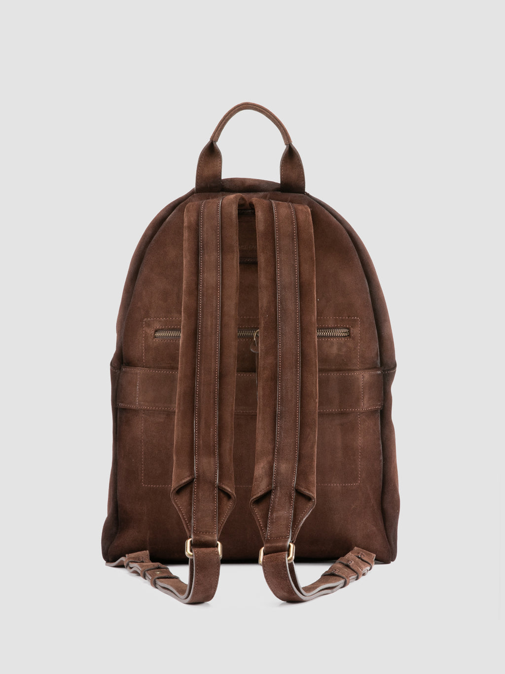 OC PACK 001 - Brown Suede Backpack - image 4,side view