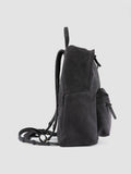 OC PACK 001 - Black Suede Backpack - thumb image 3,side view