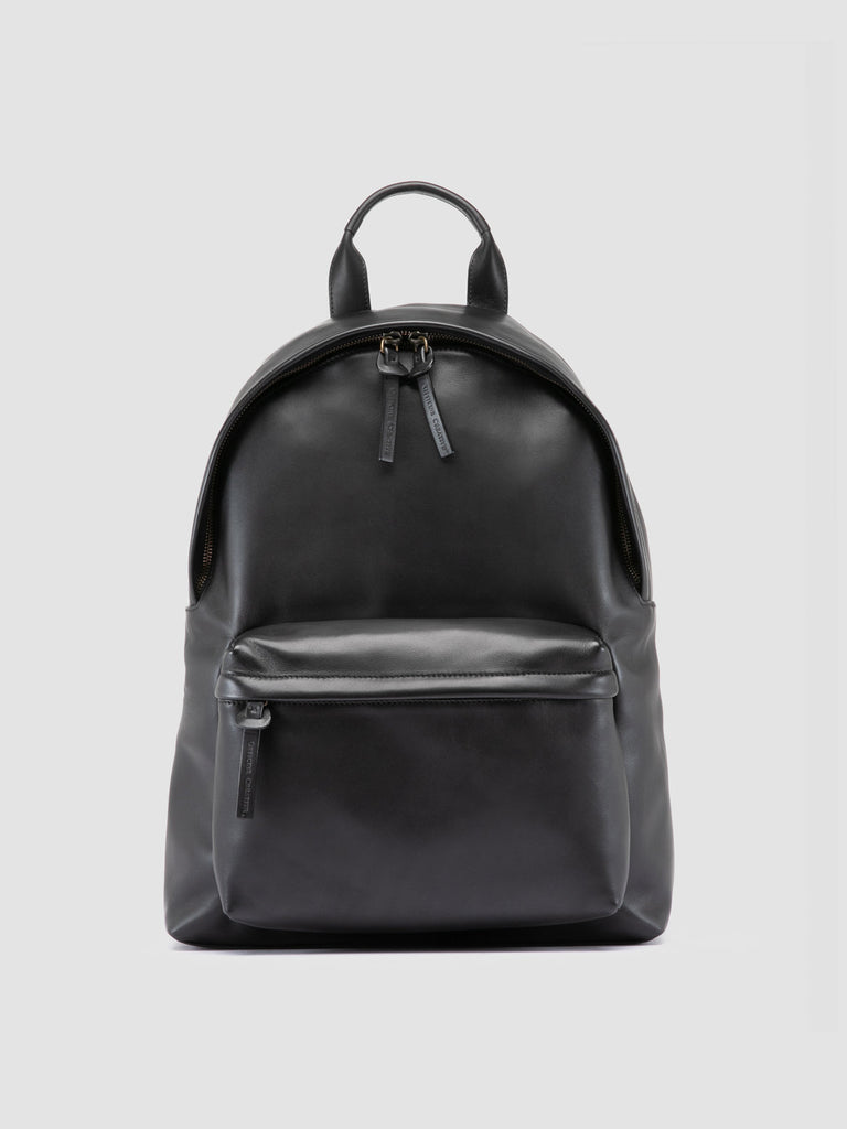 OC PACK 001 - Schwarzer Lederrucksack