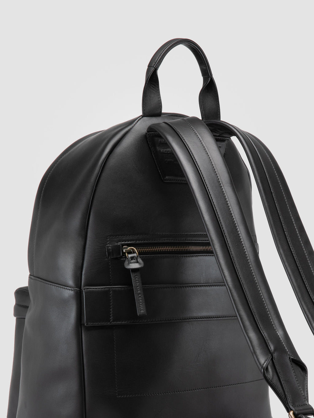 OC PACK 001 - Zaino in Pelle Nera - image 6,side view