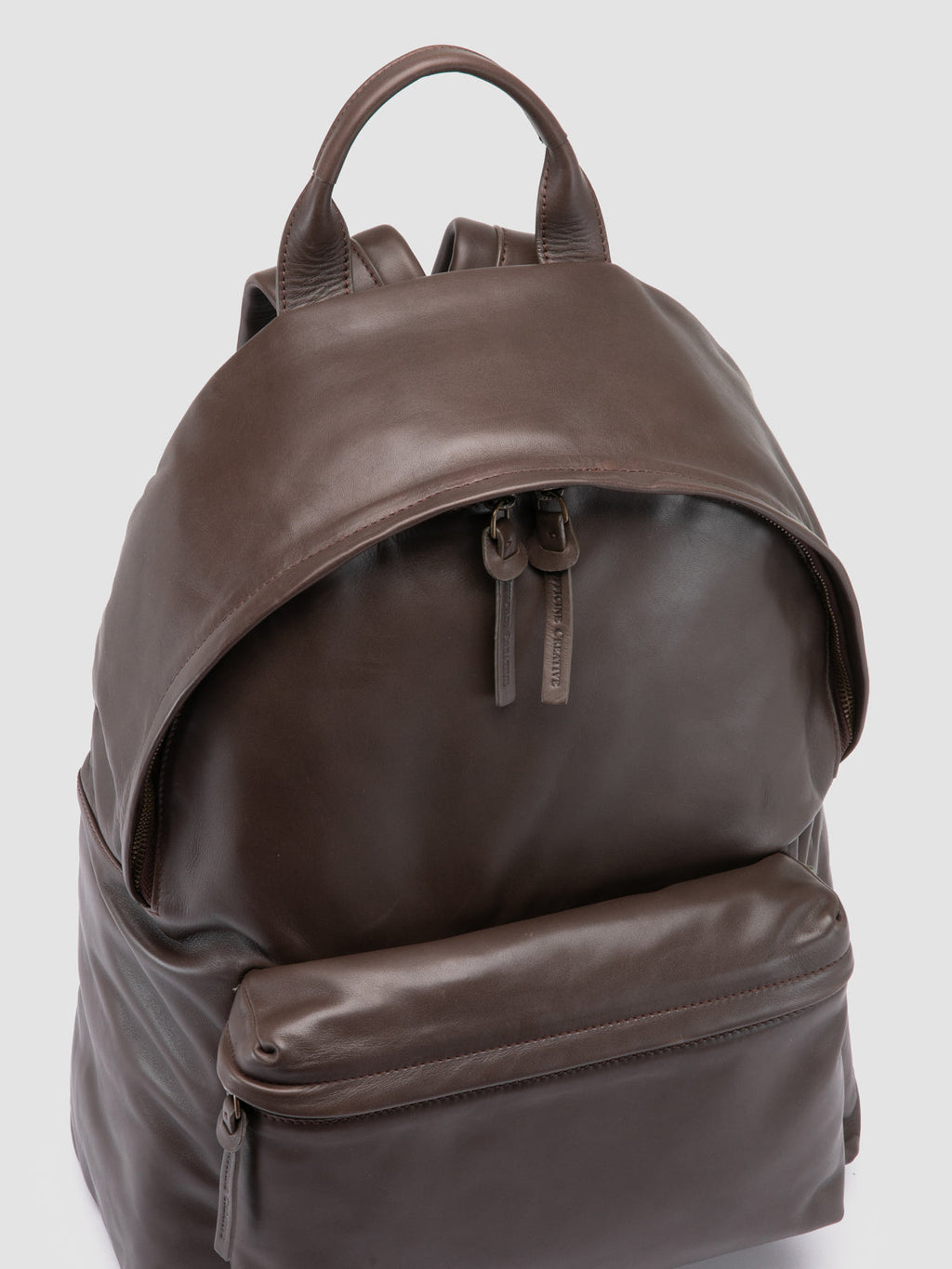 OC PACK 001 - Brown Leather Backpack - image 2,side view
