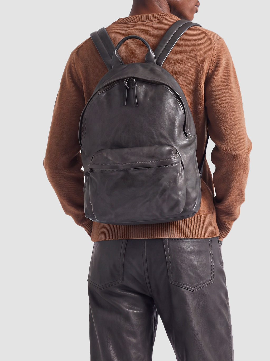 OC PACK 004 - Zaino in Pelle Grigia