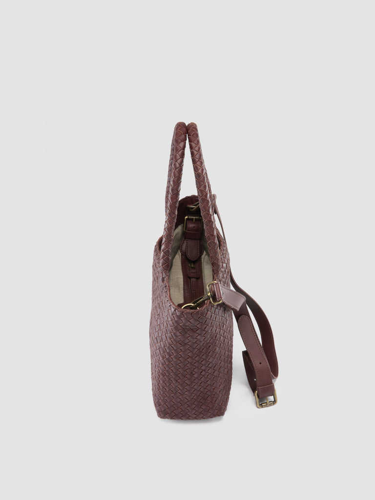 RAQUEL 001 - Burgundy Leather Shoulder Bag