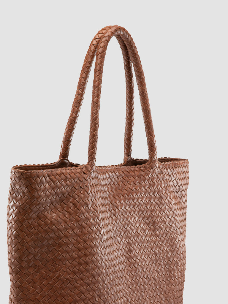 RAQUEL 002 - Brown Leather Shoulder Bag-hover