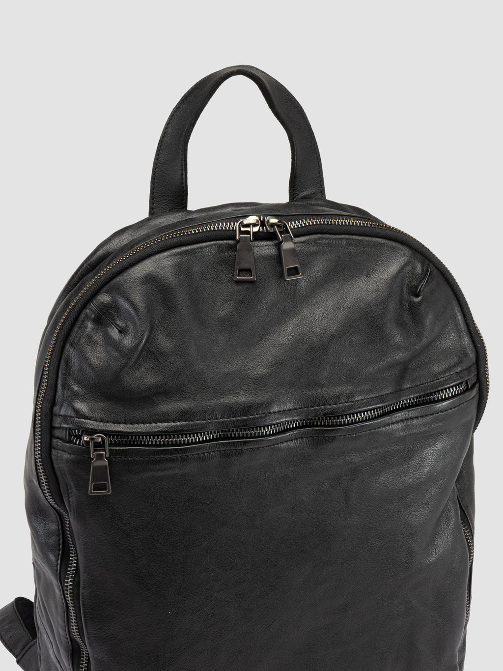 RECRUIT 019 - Black Leather Backpack - image OCBRECR19IGNIS1000TU0 - 2