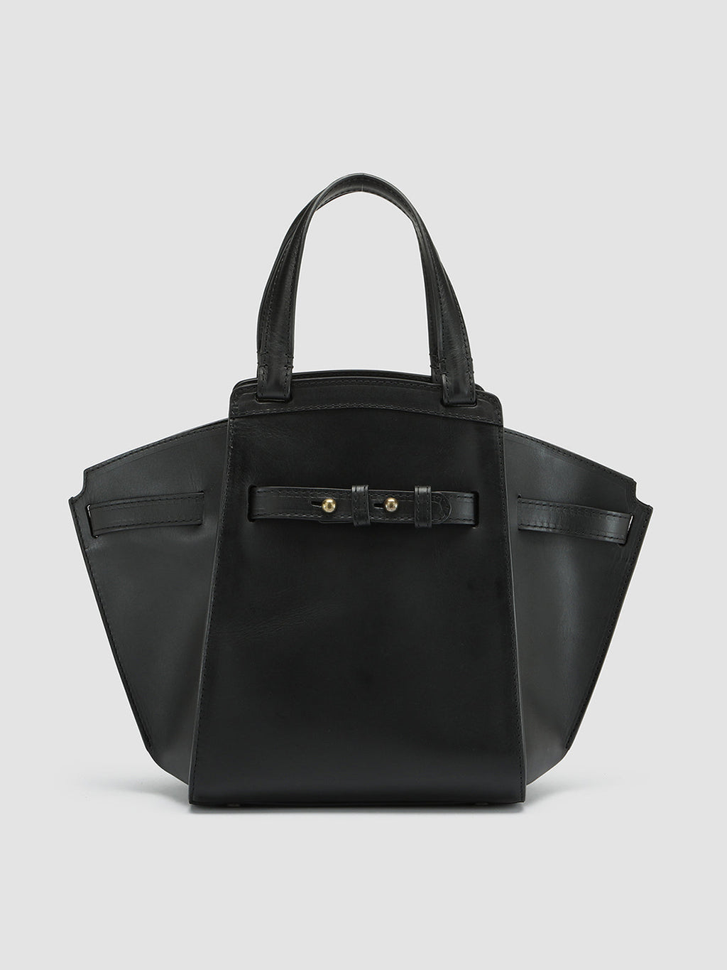 SADDLE 07 - Black Leather Handle Bag - image 1,side view