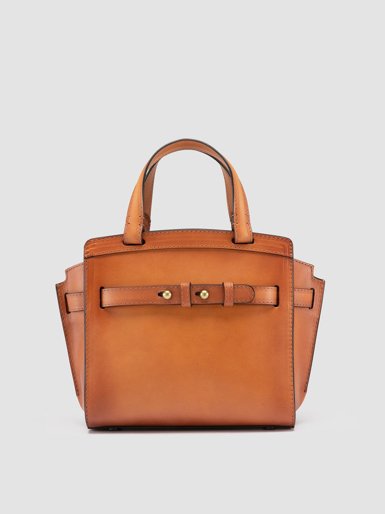 SADDLE 009 - Brown Leather Hand Bag