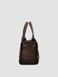 SADDLE 026 - Brown Suede Handle Bag - thumb image 4,side view
