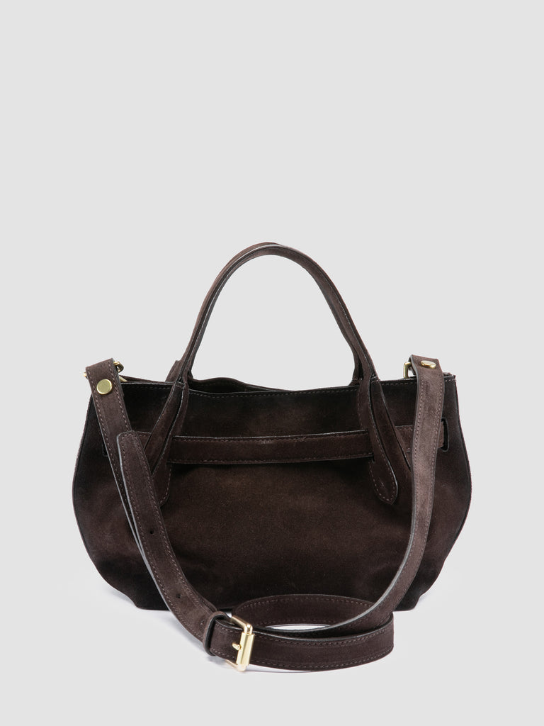 SADDLE 028 - Brown Suede Handle Bag