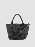 VICKY 001 - Black Leather Handle Bag - thumb image 1,side view