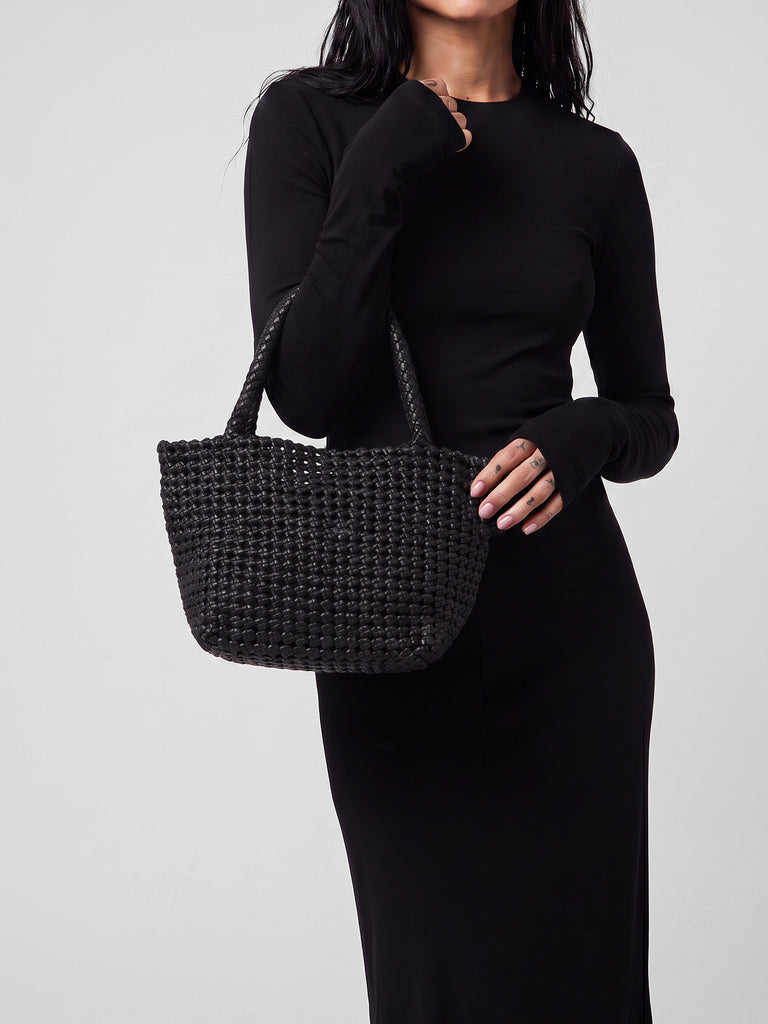 VICKY 001 - Borsa a Mano in Pelle Nera-hover