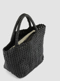 VICKY 001 - Black Leather Handle Bag - thumb image 2,side view