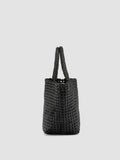VICKY 001 - Black Leather Handle Bag - thumb image 4,side view
