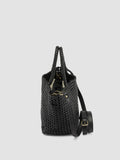 VICKY 001 - Black Leather Handle Bag - thumb image 6,side view