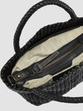 VICKY 001 - Black Leather Handle Bag - thumb image 7,side view