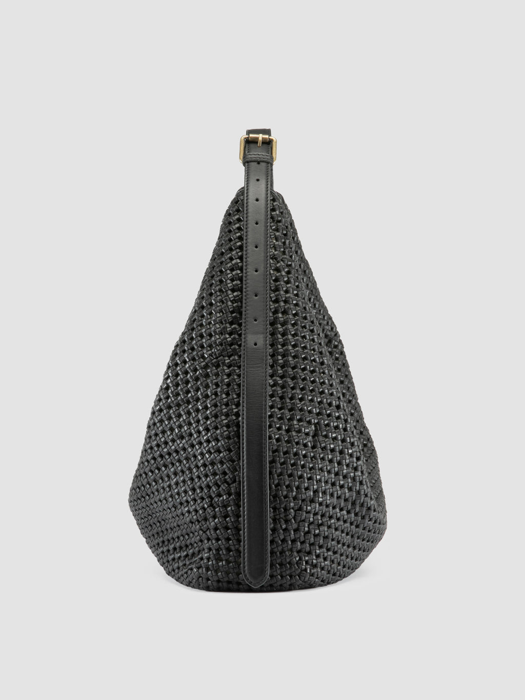 VICKY 002 - Black Leather Shoulder Bag - image 3