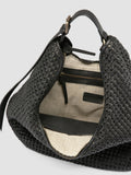 VICKY 002 - Black Leather Shoulder Bag - thumb image 6,side view