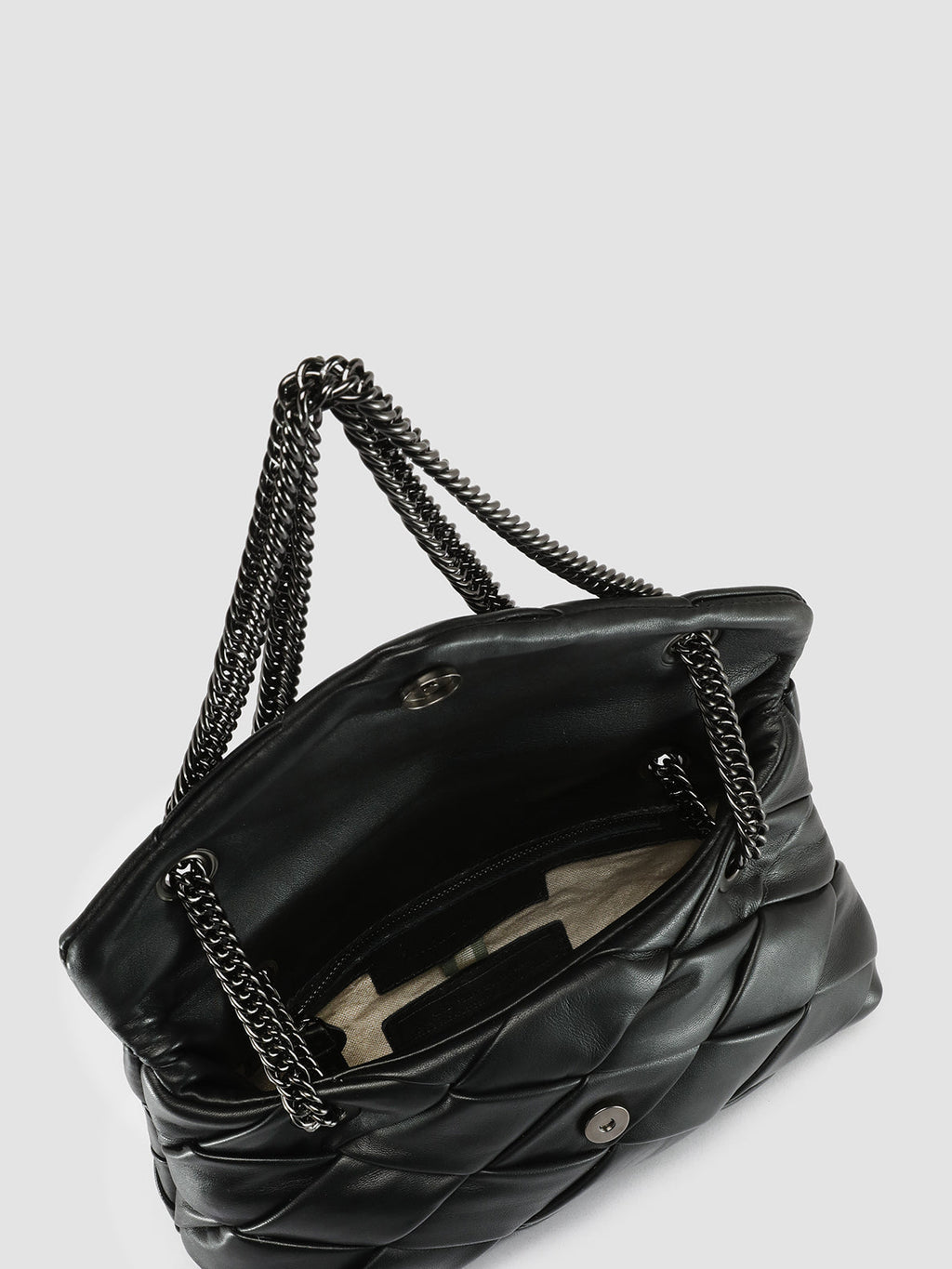 OC CLASS 060 Massive - Black Leather Shoulder Bag