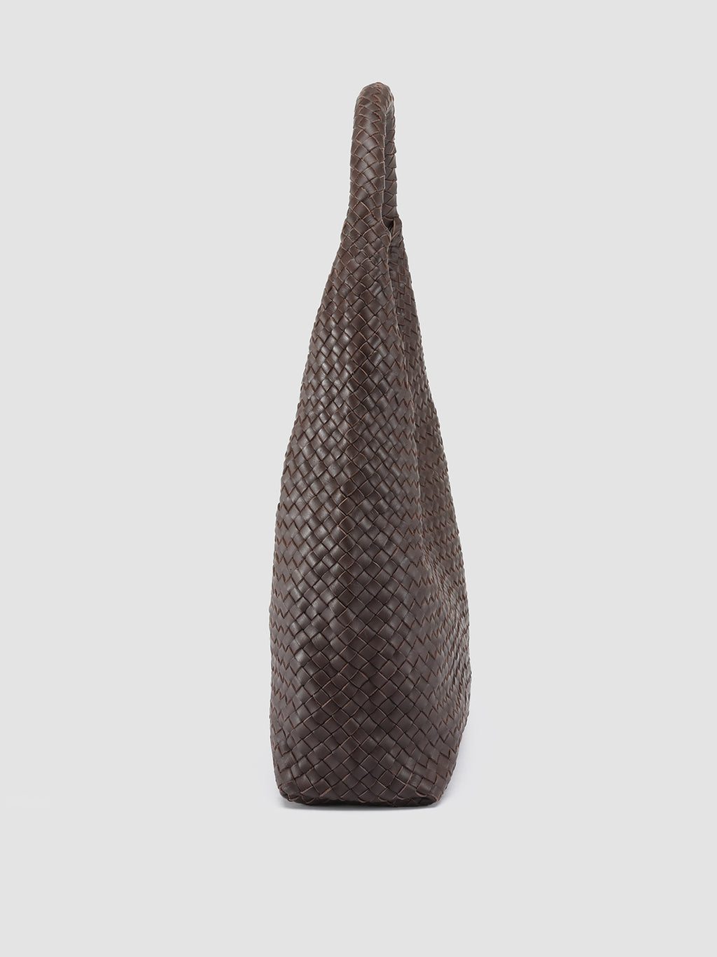 OC CLASS 063 - Dark Brown Woven Leather Shoulderbag