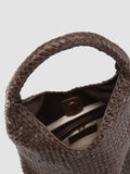 OC CLASS 063 - Dark Brown Woven Leather Shoulderbag