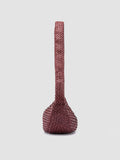 OC CLASS 068 - Burgundy Woven Leather Crossbody Bag