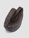 OC CLASS 068 - Brown Woven Leather Crossbody Bag