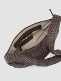 OC CLASS 068 - Brown Woven Leather Crossbody Bag