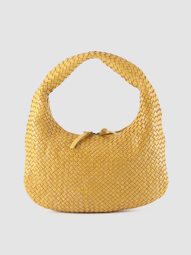 OC CLASS 28 Woven - Yellow Leather Hobo Bag