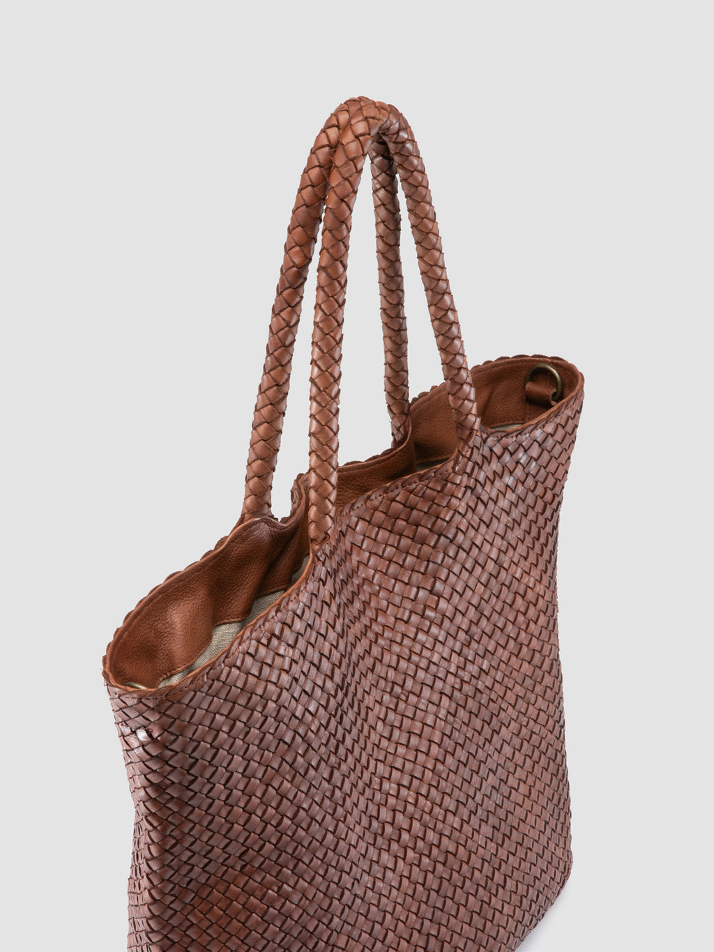 OC CLASS 35 Woven - Brown Leather Tote Bag Officine Creative - 2