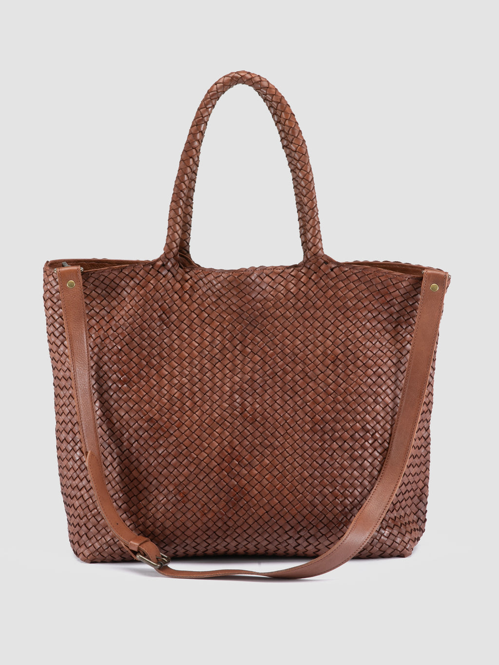 OC CLASS 35 Woven - Brown Leather Tote Bag Officine Creative - 4
