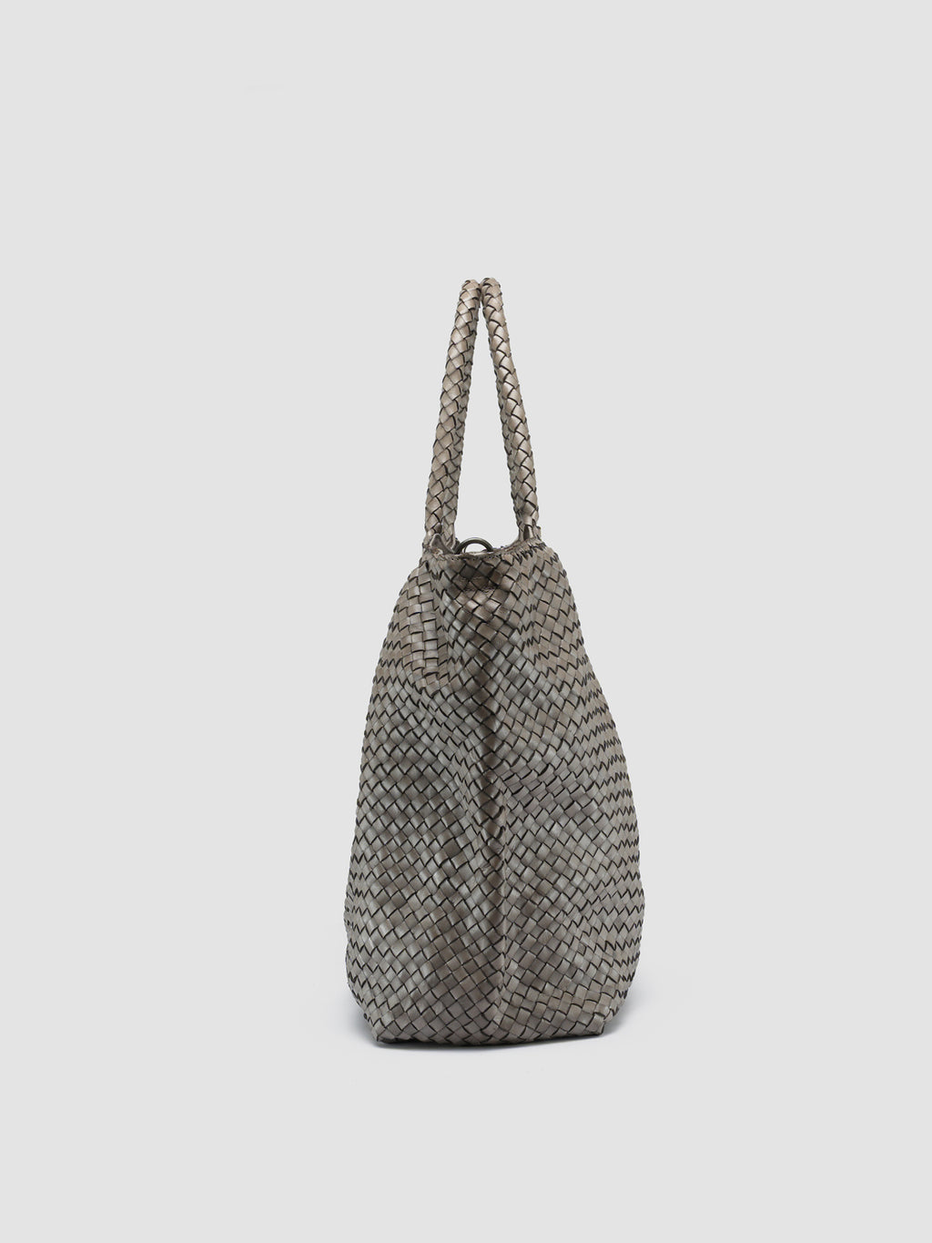 OC CLASS 3 - Taupe Woven Leather Shoulder Bag