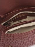 OC CLASS 46 - Burgundy Leather Crossbody bag