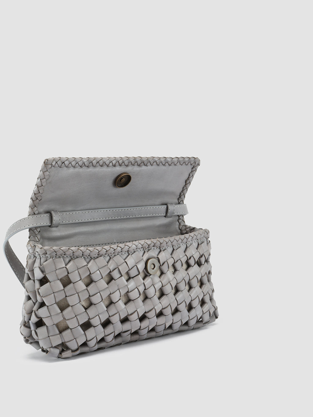 OC CLASS 47 - Grey Leather Shoulder Bag