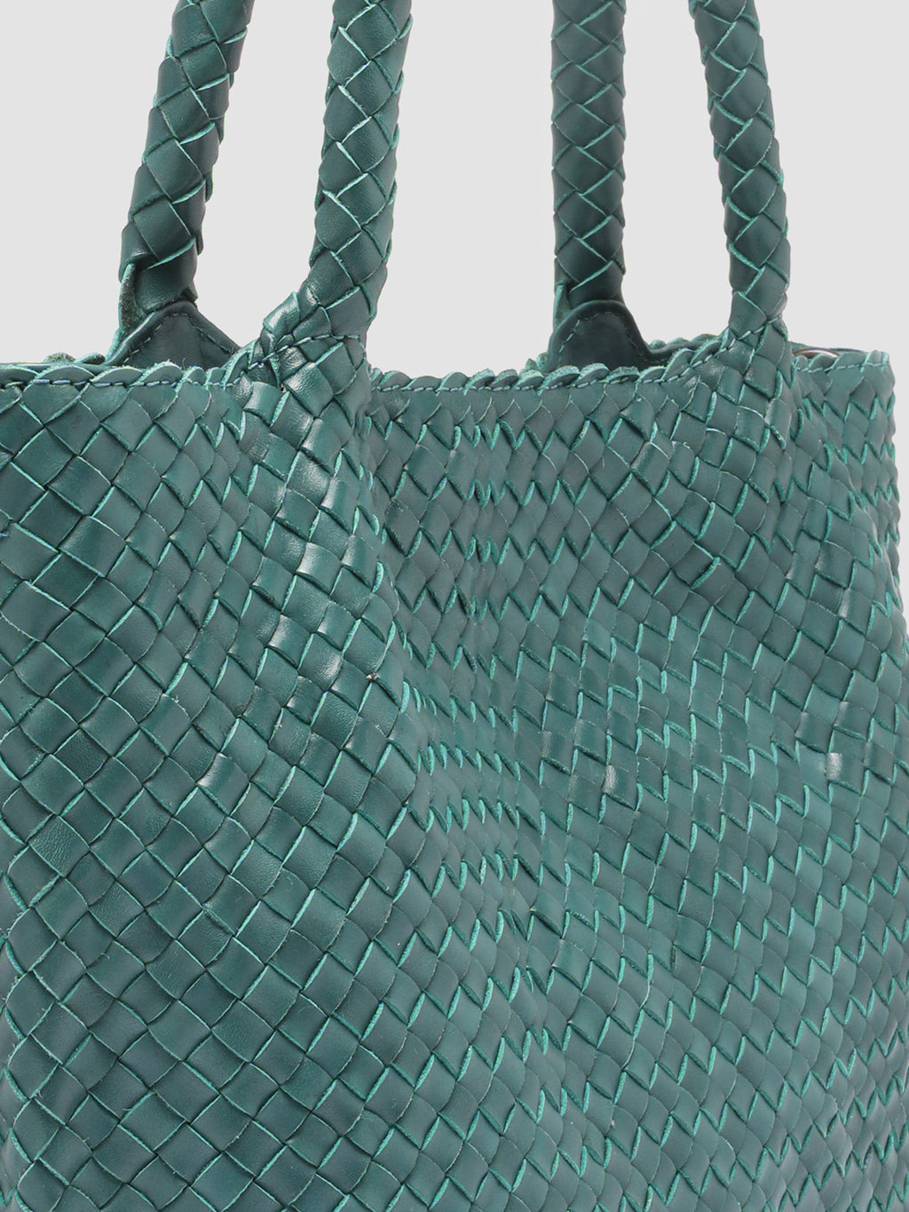 OC CLASS 48 - Green Leather tote bag