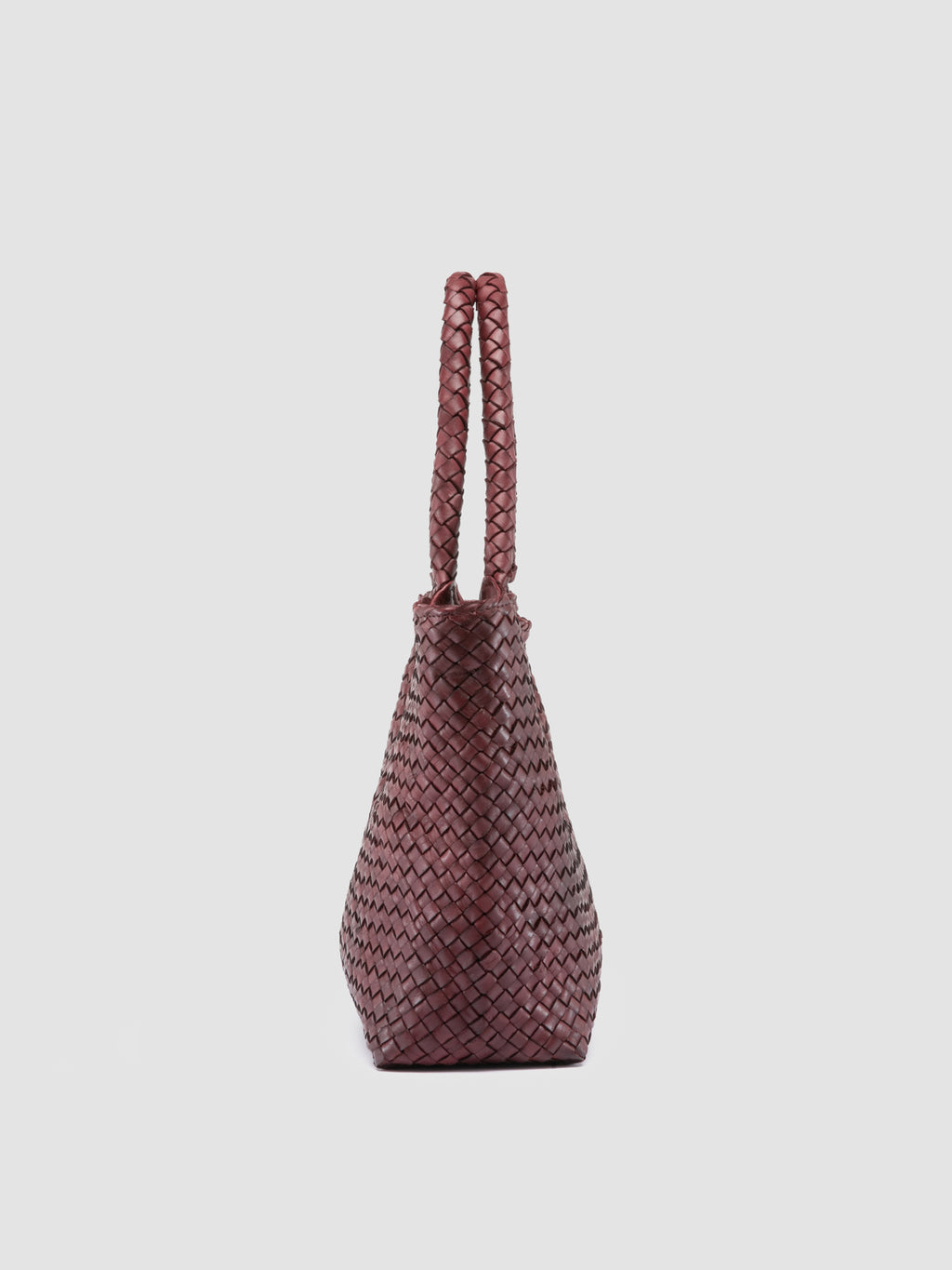 OC CLASS 48 - Burgundy Woven Leather tote bag