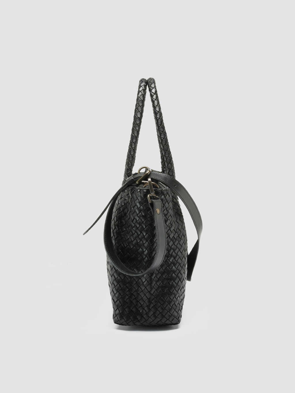 OC CLASS 48 - Black Leather tote bag