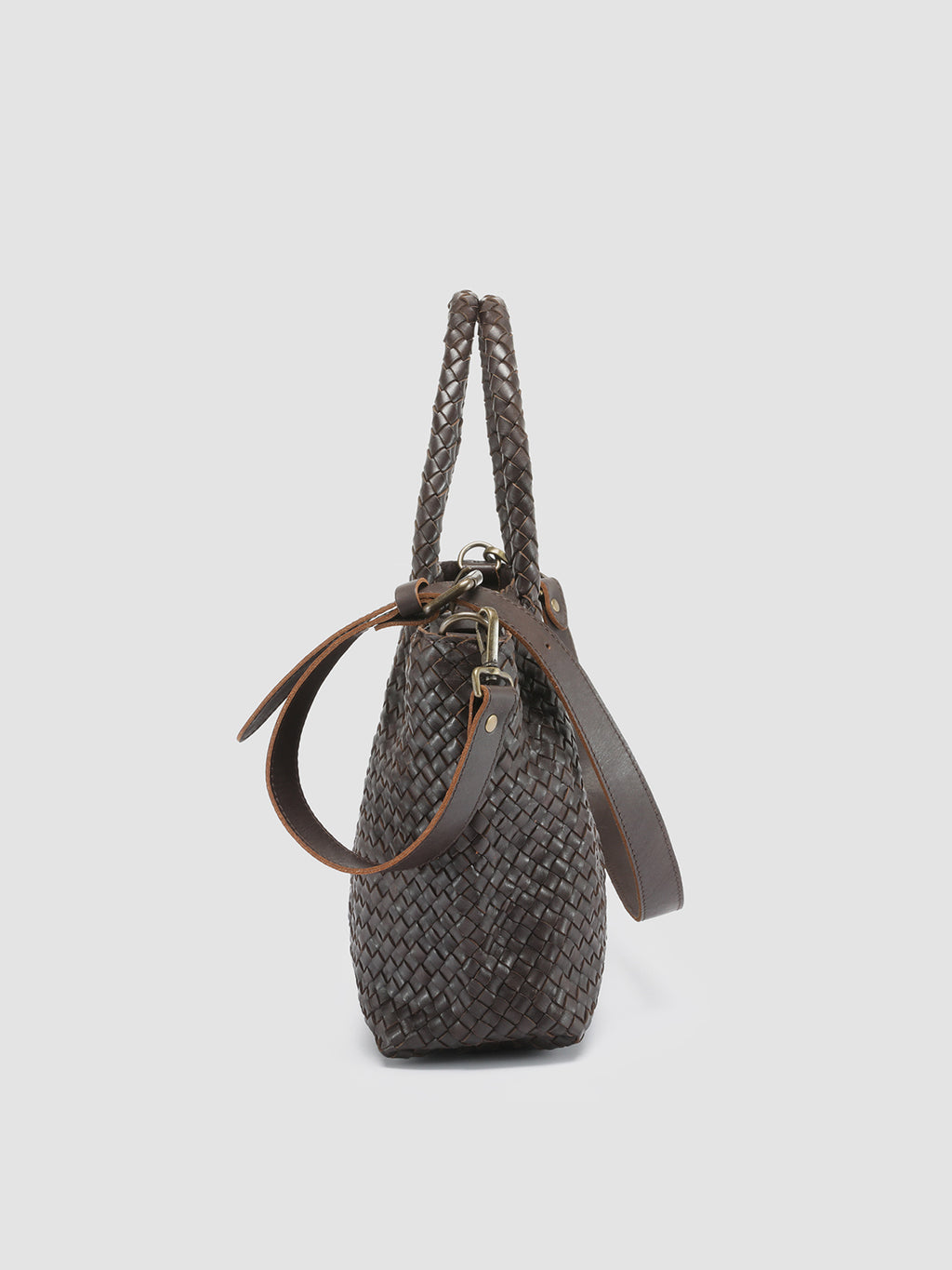 OC CLASS 48 - Brown Woven Leather tote bag Officine Creative - 4