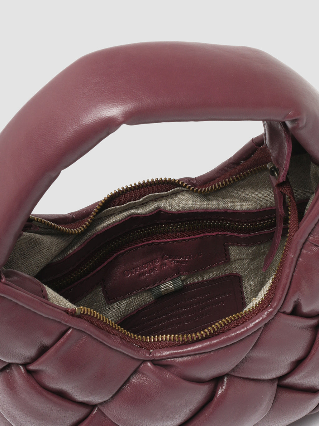 OC CLASS 50 Massive - Burgundy Leather Hobo Bag