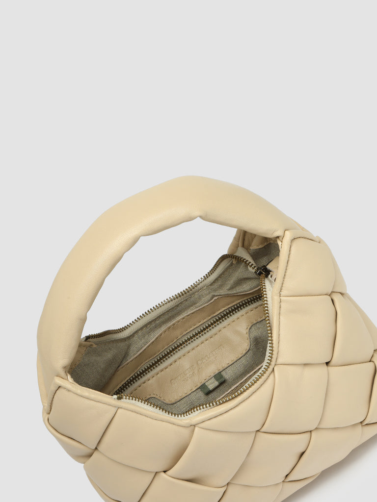 OC CLASS 50 Massive - Ivory Leather Hobo Bag