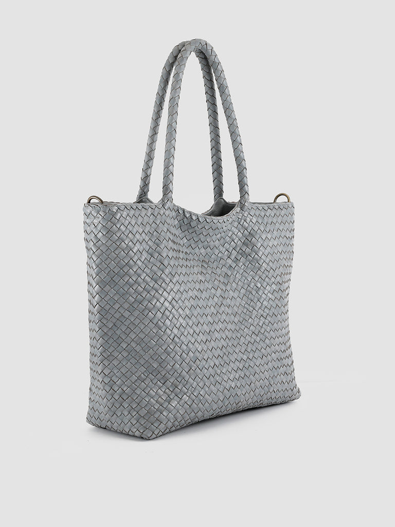 OC CLASS 511 Woven - Blue Leather Handle Bag