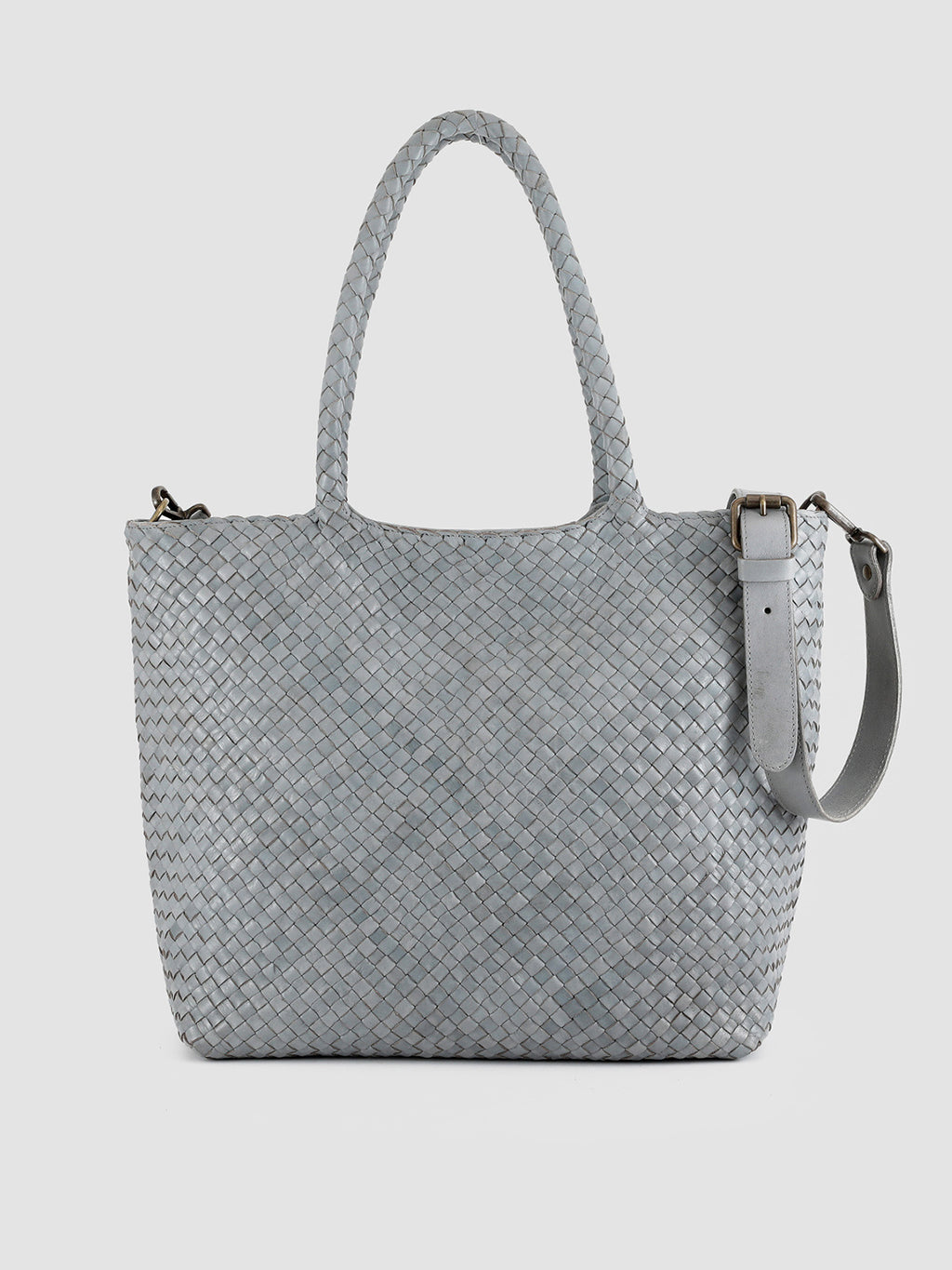 OC CLASS 511 Woven - Blue Leather Handle Bag