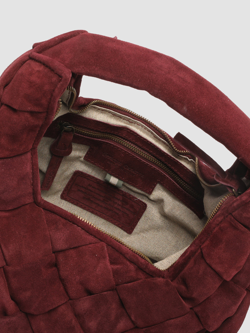 OC CLASS 52 Massive - Burgundy Suede Hanlde Bag